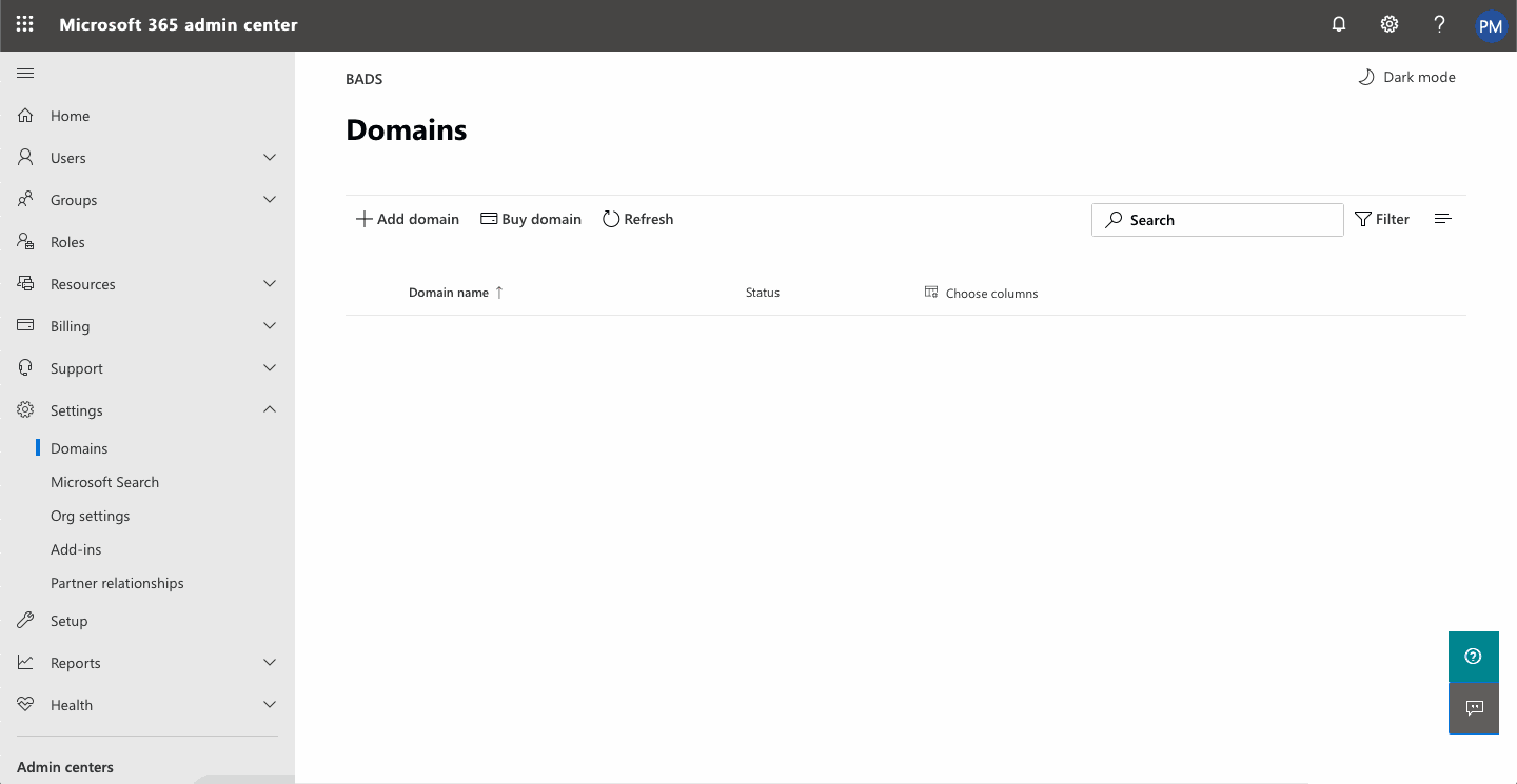 Microsoft 365 Admin Center